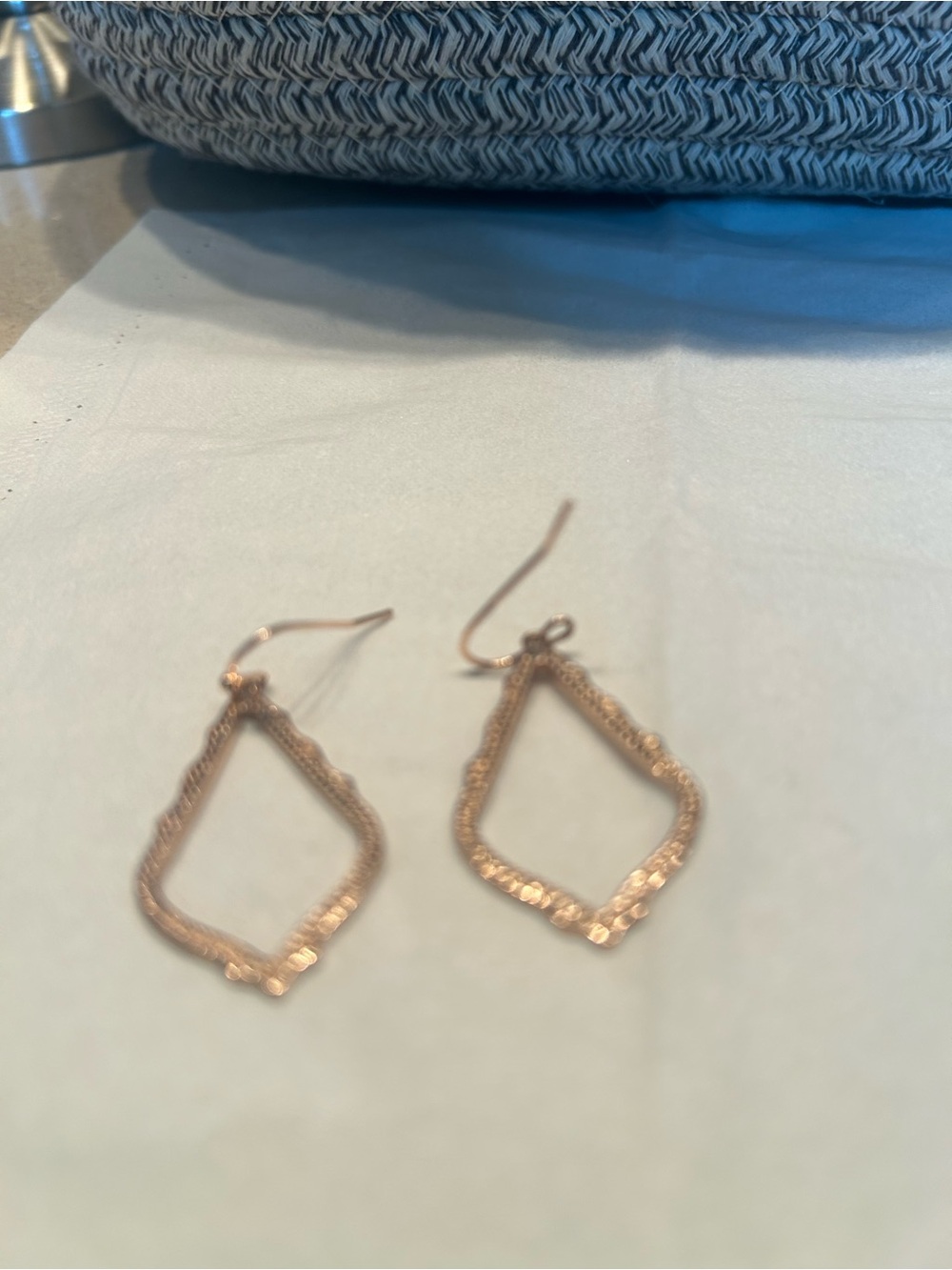 Kendra Scott Rose Gold Dangle Geometric Earrings by